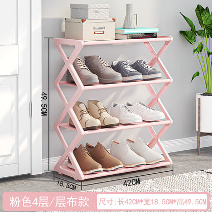 Dual-Layer X-Frame Shoe Organizer