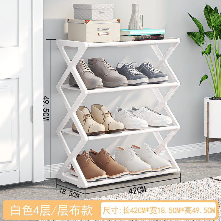 Dual-Layer X-Frame Shoe Organizer