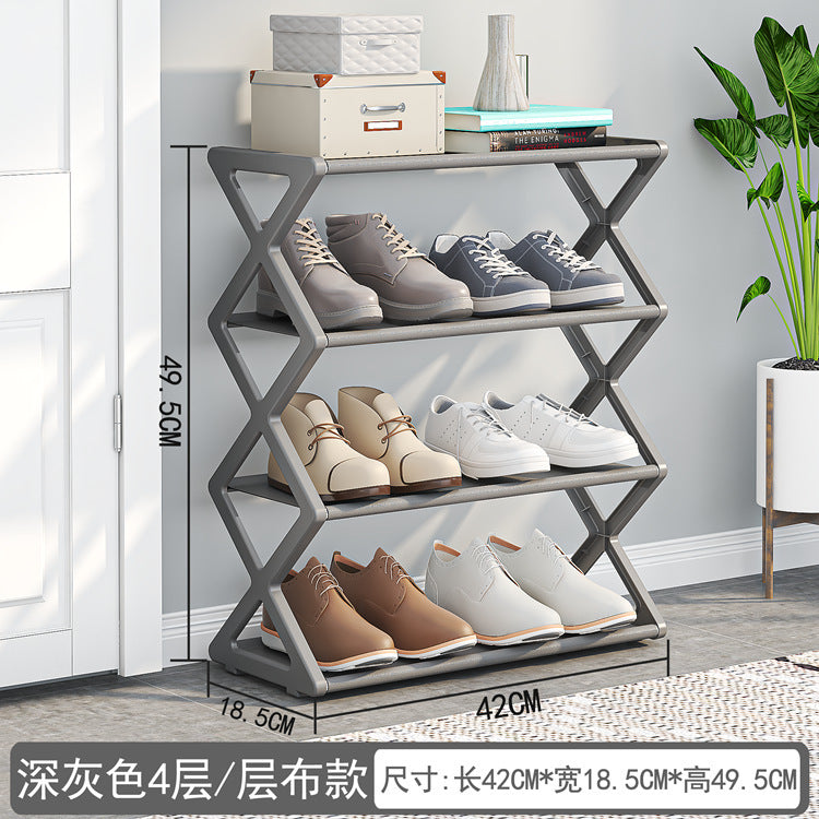 Dual-Layer X-Frame Shoe Organizer