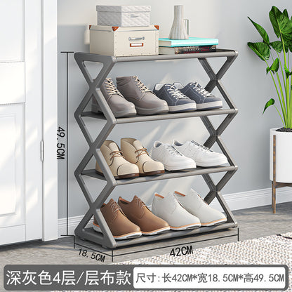 Dual-Layer X-Frame Shoe Organizer