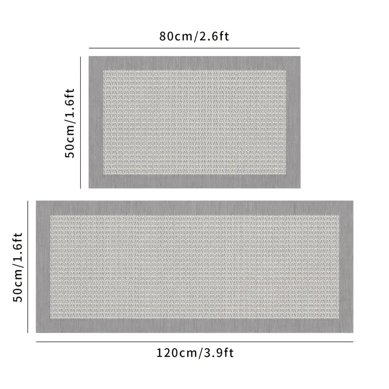 Stylish Non-Slip, Waterproof Kitchen Mats 2-Pack