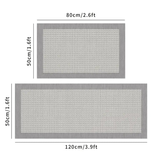Stylish Non-Slip, Waterproof Kitchen Mats 2-Pack