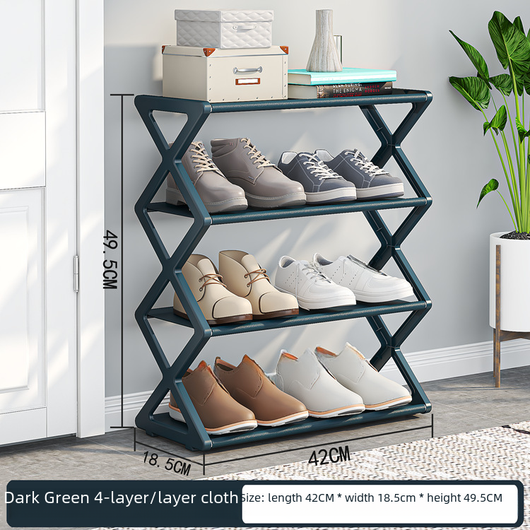 Dual-Layer X-Frame Shoe Organizer
