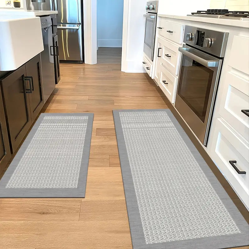 Stylish Non-Slip, Waterproof Kitchen Mats 2-Pack