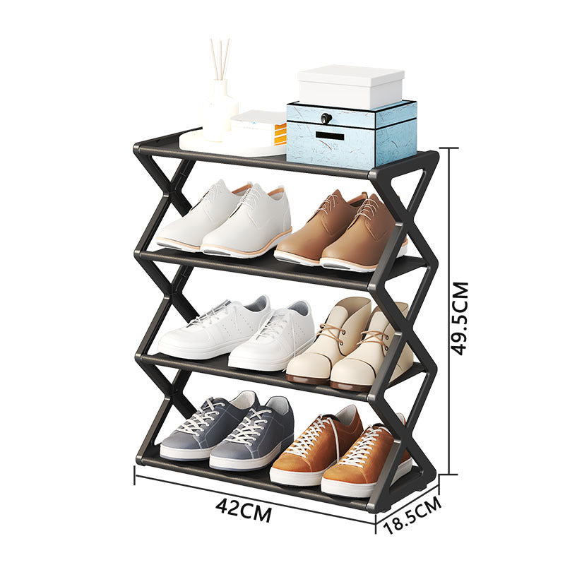 Dual-Layer X-Frame Shoe Organizer