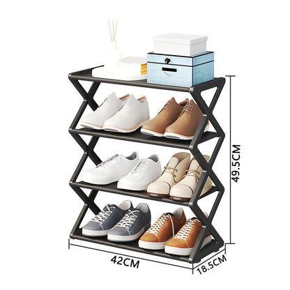 Dual-Layer X-Frame Shoe Organizer