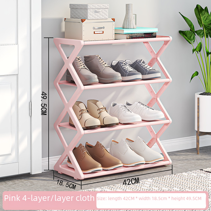Dual-Layer X-Frame Shoe Organizer