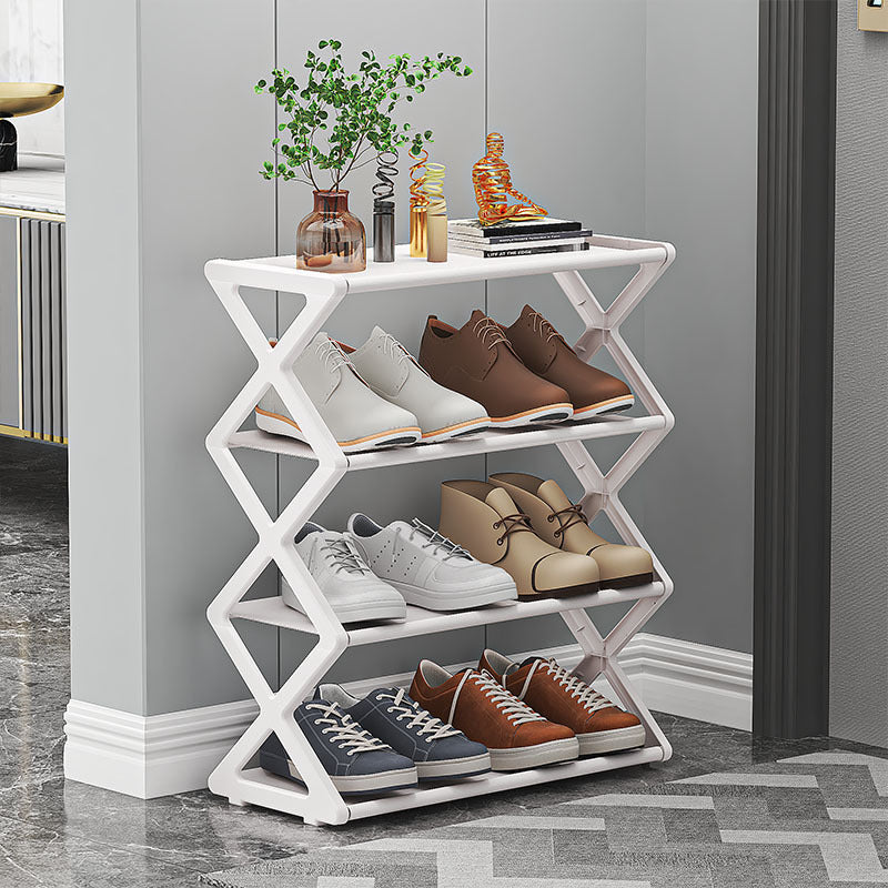 Dual-Layer X-Frame Shoe Organizer