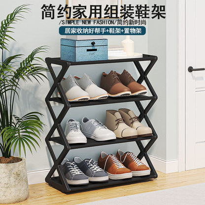 Dual-Layer X-Frame Shoe Organizer